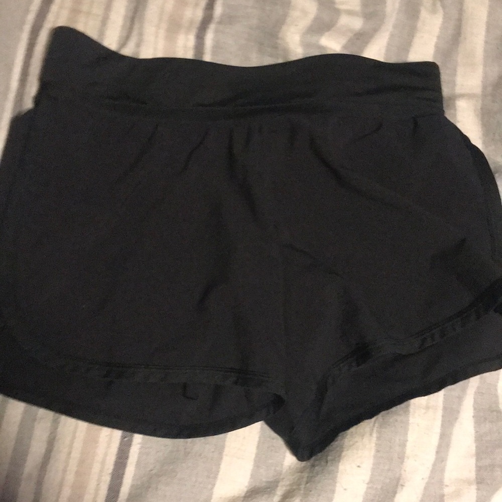 black athletic shorts